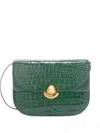 Furla Small Sfera Crocodile-effect Cross Body Bag In Green