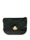 Furla Small Sfera Crocodile-effect Cross Body Bag In Green