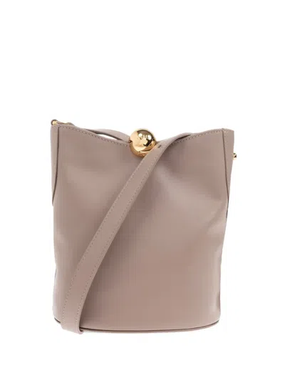 Furla Small Sfera Soft Leather Cross Body Bag In Neutral