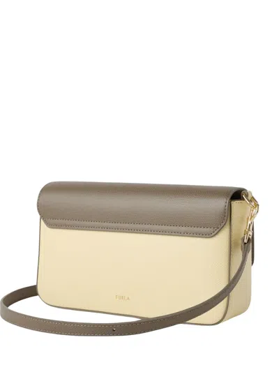 Furla Small Two-tone Cross Body Bag In Neutral
