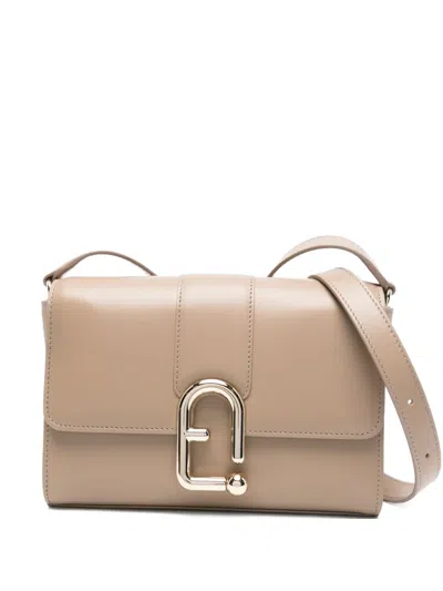 Furla Small Urban Clasp-detail Cross Body Bag In Neutral