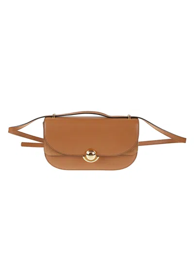 Furla Snap-lock Flap Shoulder Bag In Brandy