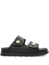 Furla Leather Sandals In Black