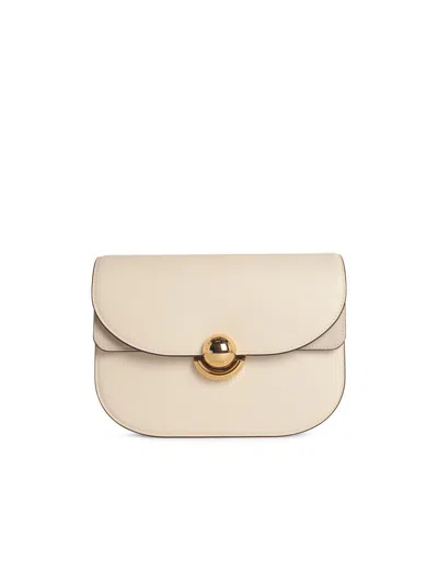 FURLA FURLA 'SPHERE' SMALL CREAM LEATHER CROSSBODY BAG