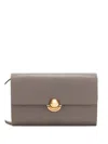 Furla Spherical-clasp Leather Mini Bag In Gray