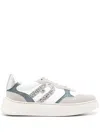 Furla Sport Leather Sneakers In White