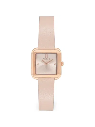 Furla Square-case 25mm Watch In Pink