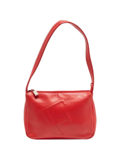 Pre-owned Furla Stitched Logo Tote Bag In Red