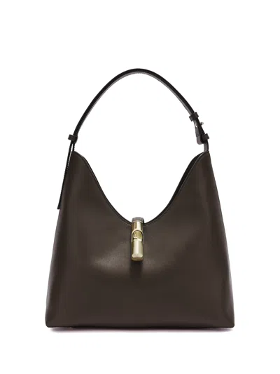 Furla Strap Lock Shoulder Bag In Brown