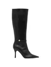 Furla Strap Pointed Boots In Black