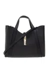 Furla Structured Black Leather Bag In Black