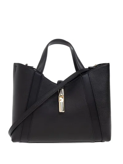Furla Structured Black Leather Bag