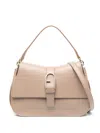 Furla Structured Flap Shoulder Bag In Neutral
