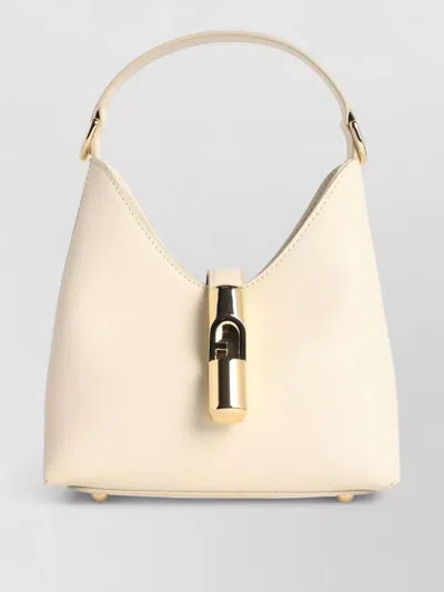 Furla Structured Hobo Mini Bag With Top Handle In Neutral