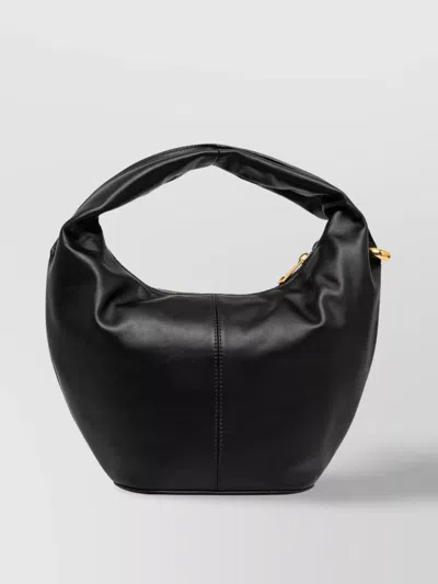 Furla Structured Mini Hobo Bag With Top Handle In Black