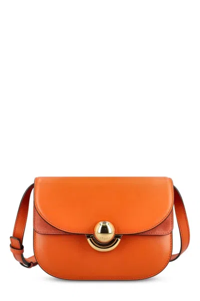 Furla Structured Minimalist Bag With Rounded Flap In Orange