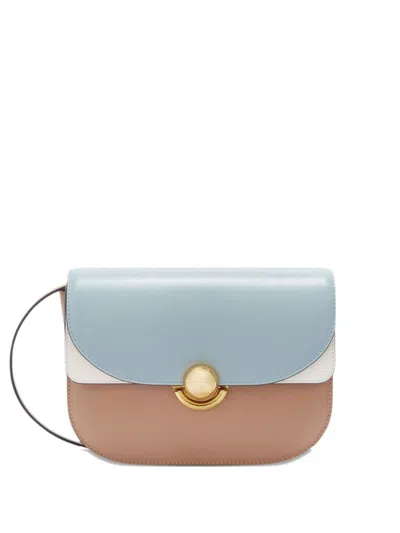 FURLA FURLA STRUCTURED SHOULDER BAG IN COGNAC BROWN
