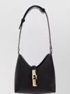 Furla Stylish Shoulder Bag Adjustable Strap In Black