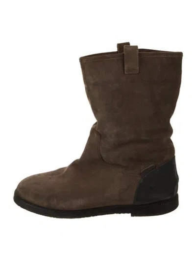 Pre-owned Furla Suede Boots In Brown