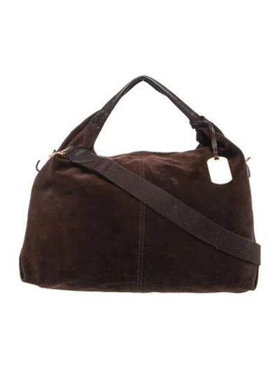 Pre-owned Furla Suede Shoulder Bag In Brown