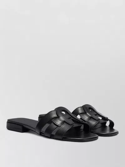 Furla Summer Flat Sole Open Toe Sandals In Black
