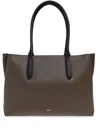 Furla Leather Tote Bag In Brown