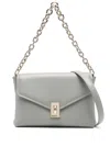 Furla Leather Shoulder Bag In Grey
