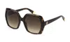Furla Brown Haircalf Sunglasses In Havana Medium Glossy