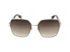 Furla Sunglasses In Rose' Gold Polished Total