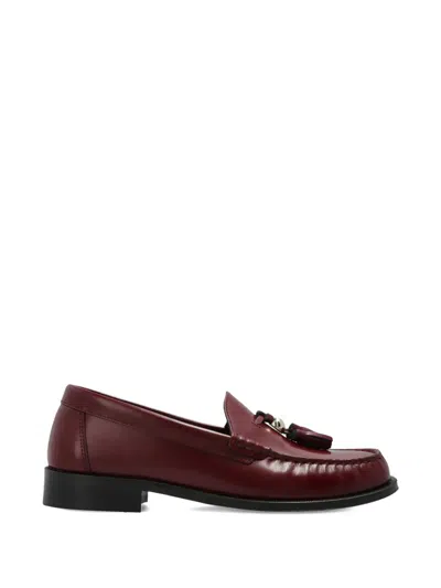 Furla Tassel-detail Loafers In Red