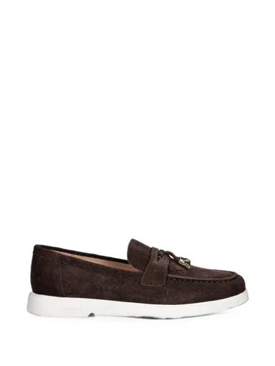Furla Tassel-detail Suede Loafers In Brown