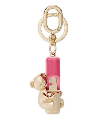 Furla Teddy Bear Arch Keyring In Multi