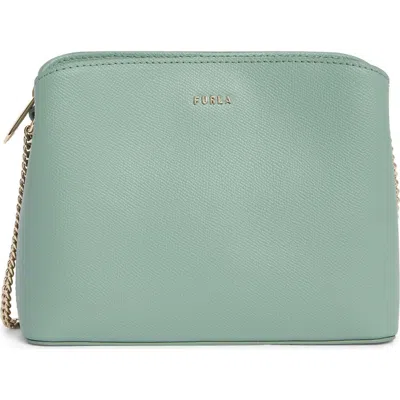 Furla Tessa Mini Leather Crossbody Bag In Green