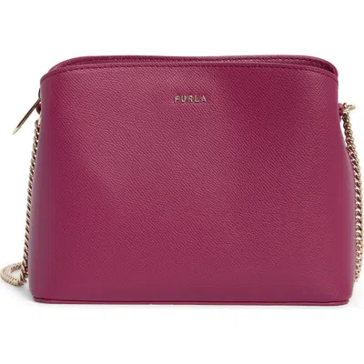 Furla Tessa Mini Leather Crossbody Bag In Pink