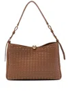 Furla Textured Brown Handbag With Magnetic Fastening And Adjustable Strap