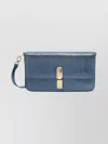 Furla Textured Cross-body Bag Gold-tone Hardware In Blue