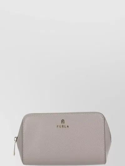 Furla Textured Finish Leather Clutch Bag