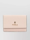 Furla Camelia Logo-plaque Leather Wallet In Cream