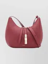 Furla Textured Leather Shoulder Bag With Gold Hardware In Red