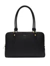 Furla Textured-leather Tote Bag In Black