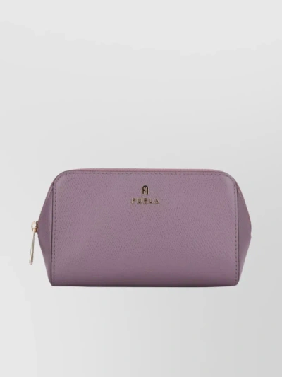 Furla Textured Rectangular Wallet With A Modern Touch In Purple