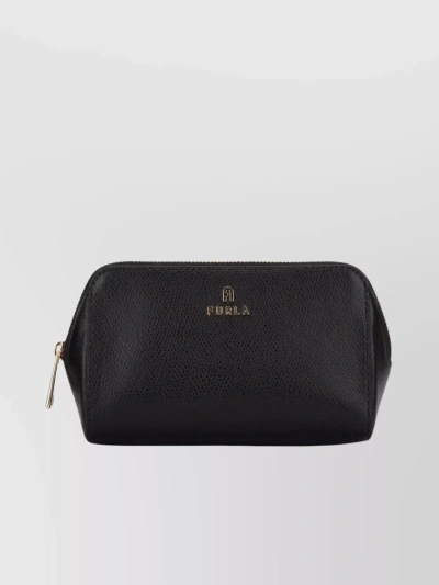 Furla Textured Rectangular Wallet With A Stylish Finish In Black