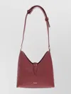 Furla Textured Shoulder Bag Adjustable Strap In Neutral
