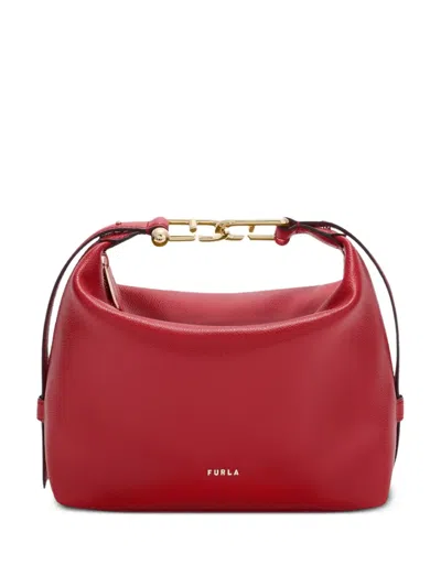 Furla Textured Straps Shoulder Bag In White
