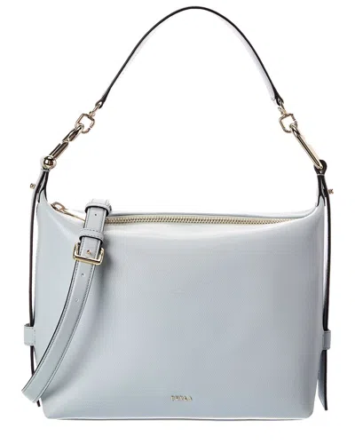 Furla Tonie Leather Crossbody In White