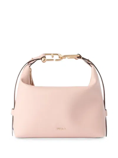Furla Tonie Leather Shoulder Bag In Pink
