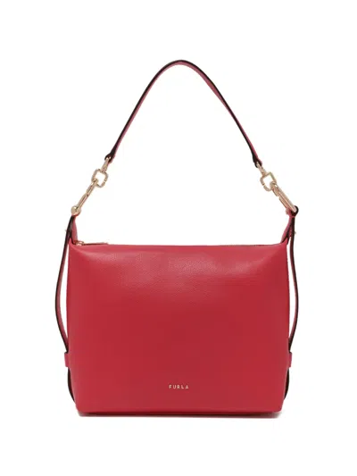 Furla Tonie Leather Tote Bag In Red