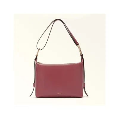 Furla M Tonie Logo-plaque Leather Tote Bag In Burgundy