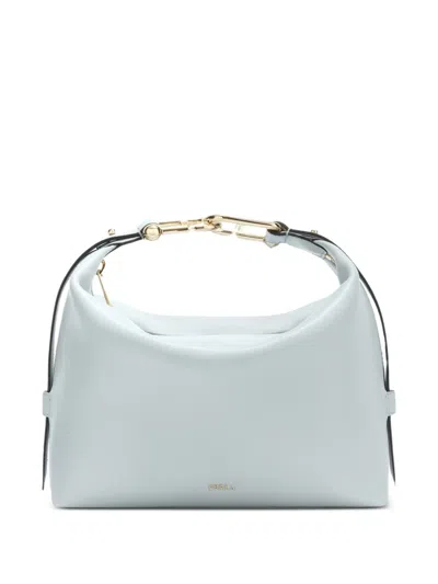 Furla Tonie M Textured Shouder Bag In Blue