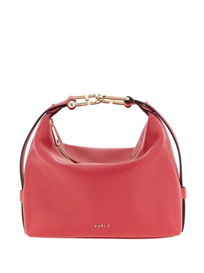 Furla Tonie Metal Logo Chain Shoulder Bag In Pink